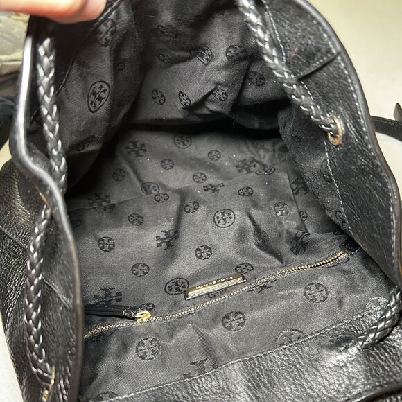 Tory Burch Thea Leather Backpack - Black, Boho, Preppy, Business Casual - Picture 6 of 7